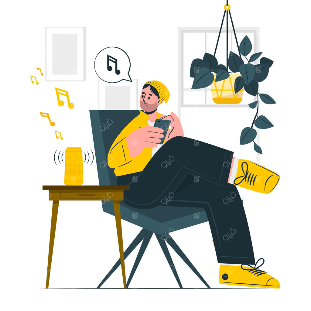 تصویر مفهومی بلندگوی هوشمند