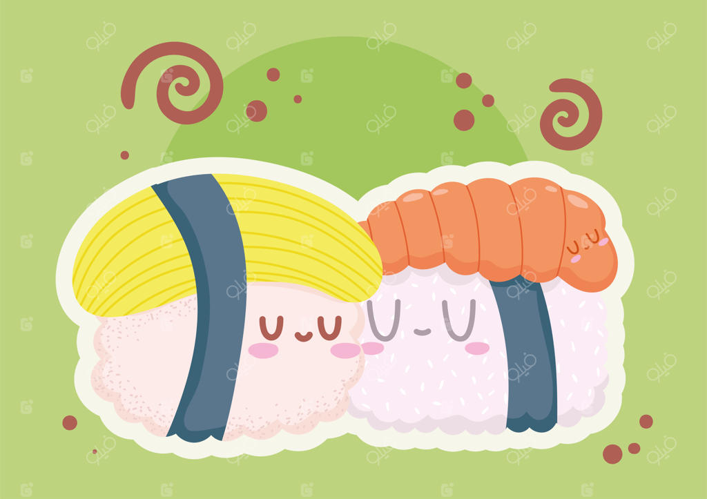 سوشی بامزه رول شده