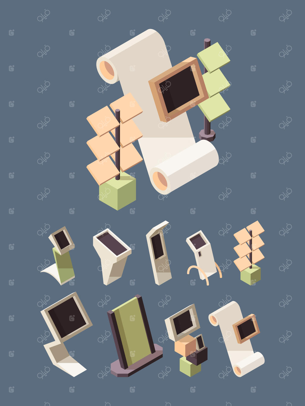 قفسه‌های نمایشگاهی و میزهای تبلیغاتی برای بازارهای فضای باز