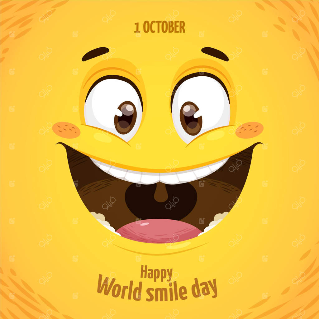 طرح دست‌کشیده روز جهانی لبخند