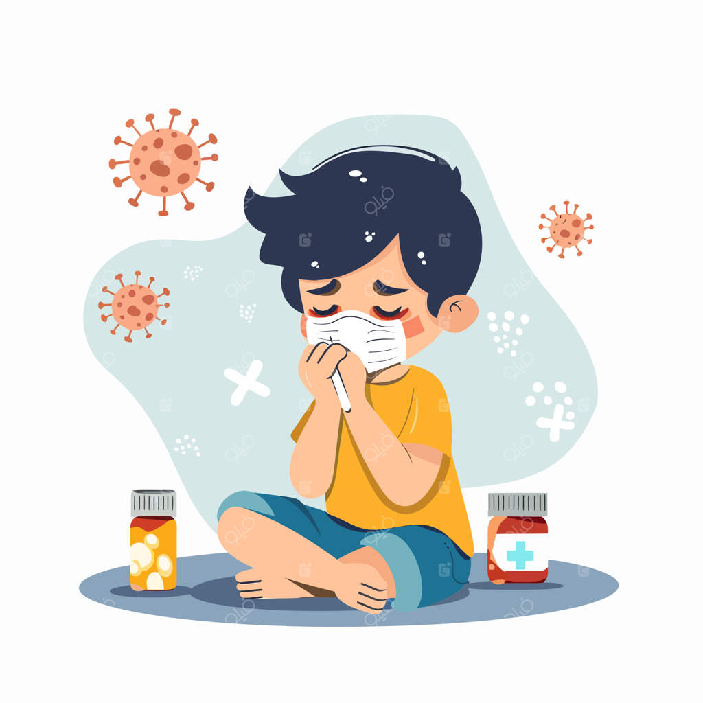 پسرکی با دستمال که می‌گوید پسری که گریه می‌کند