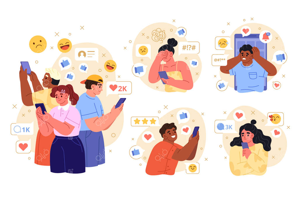 مجموعه‌ طرح‌های دستی اعتیاد به اینترنت