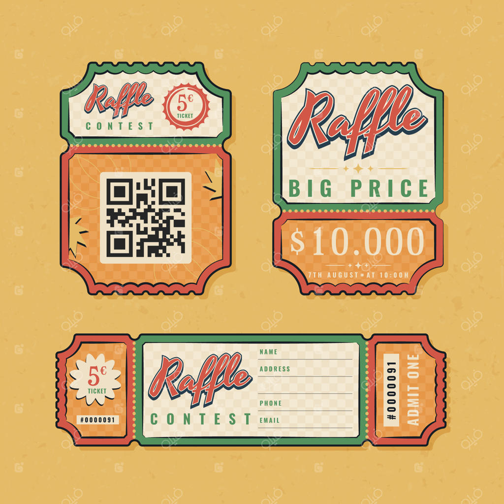 مجموعه قالب بلیط بخت‌آزمایی