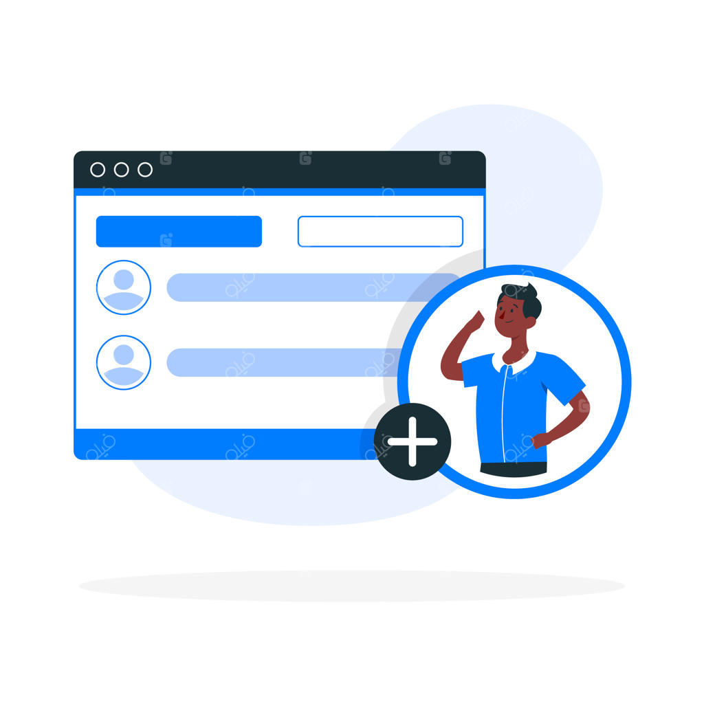 تصویرسازی مفهومی افزودن کاربر