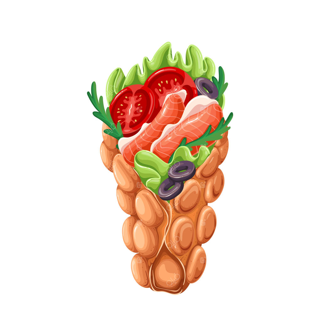 ساندویچ وافل هنگ‌کنگی با ماهی سالمون