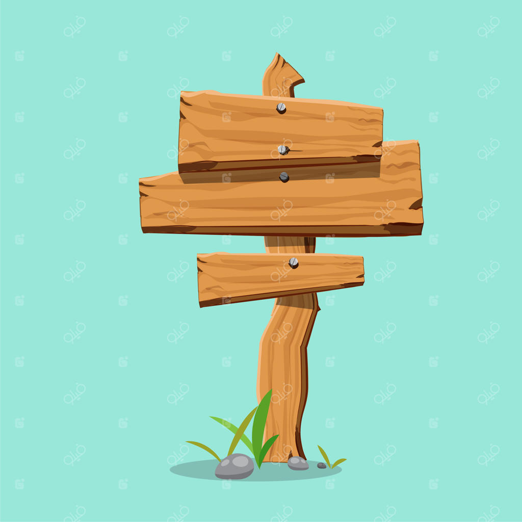 طرح بنر چوبی وکتور.