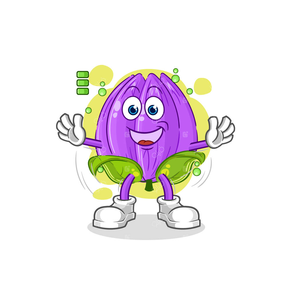 وکتور کاراکتر کارتونی لاله با باتری پر انرژی