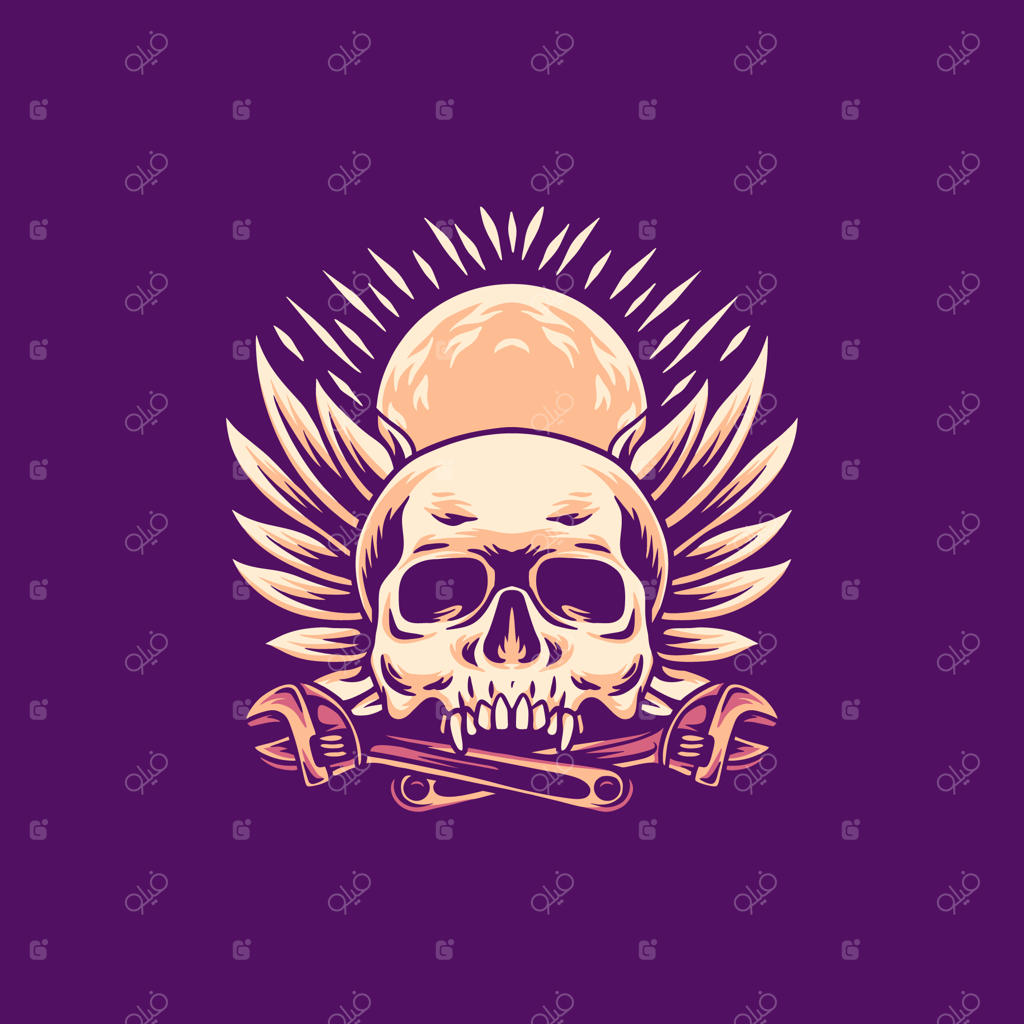 تصویرسازی موتورسوار اسکلت