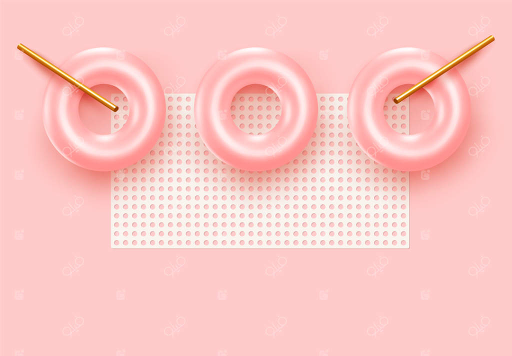 پس‌زمینه مینیمال و خلاق. ترکیب با اشیاء سه‌بعدی واقعی. پس‌زمینه با اشکال هندسی. بنر مدرن و پوستر وب. رنگ‌های ملایم صورتی و مرجانی. تصویرسازی وکتوری