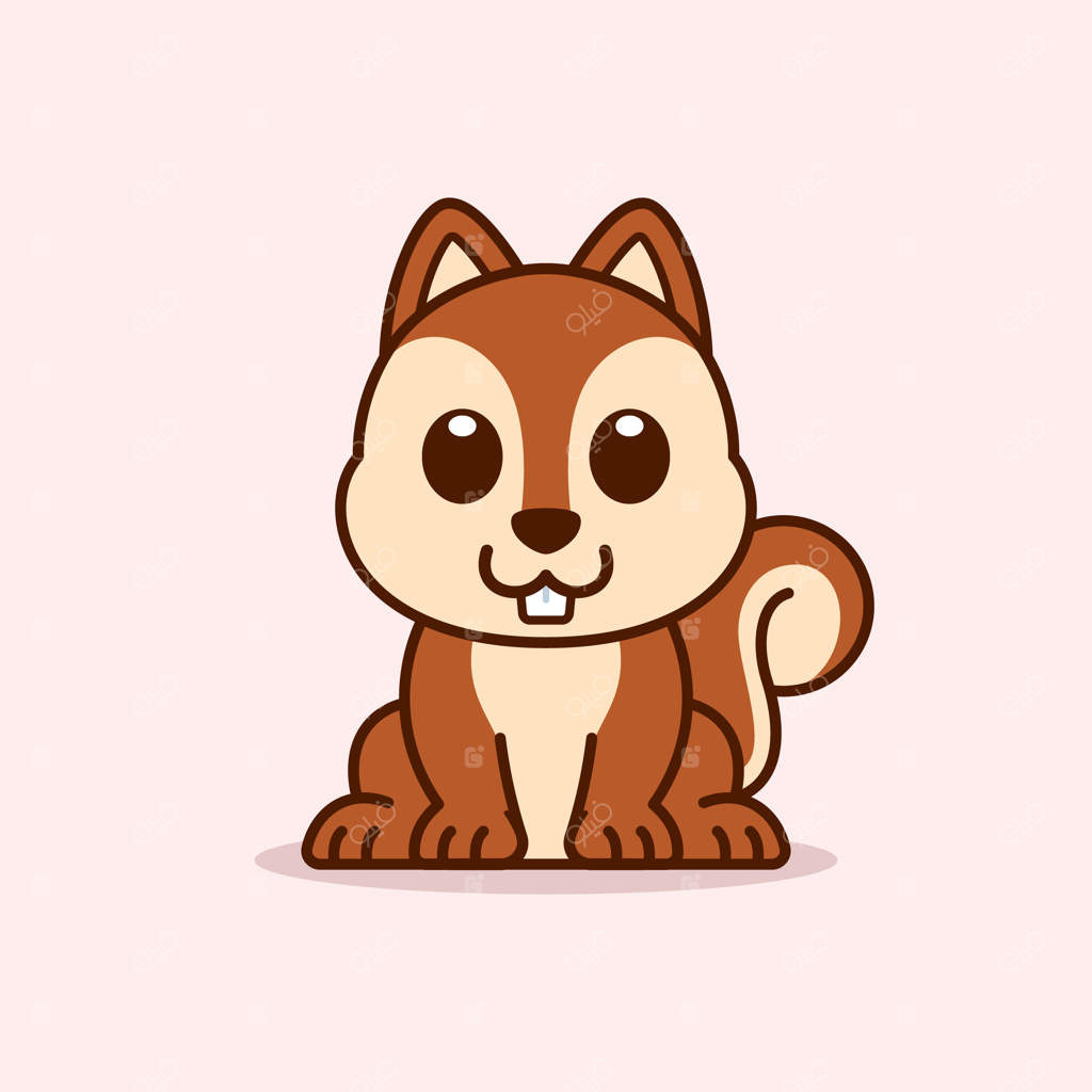 تصویر سنجاب بانمک در حال نشستن