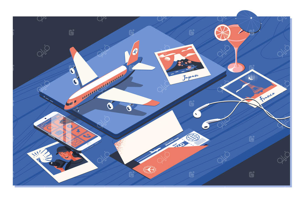 رزرو بلیط هواپیما با ماکت کوچک هواپیما