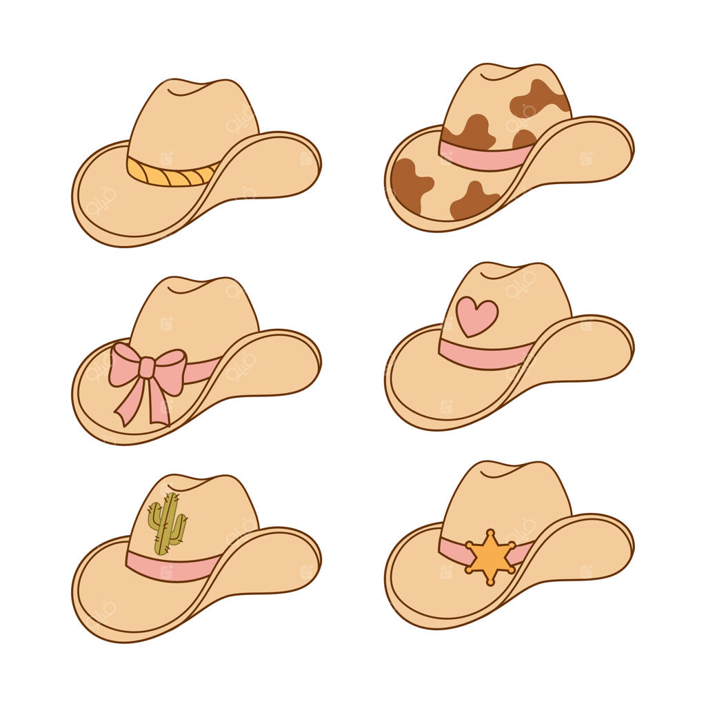 شش کلاه جذاب دختر گاوچران به سبک کارتون‌های وسترن