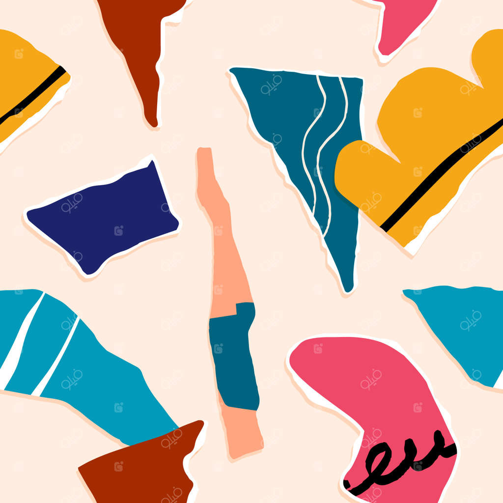 طرح کلاژ برش‌خورده دستی