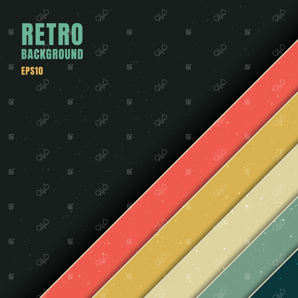 الگوی پس‌زمینه انتزاعی راه‌راه مورب به سبک قدیمی و رترو