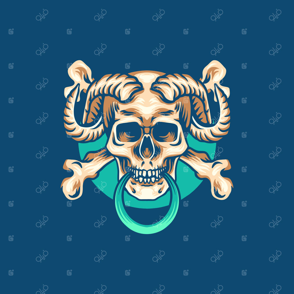 تصویر ترسناک جمجمه و استخوان‌ها