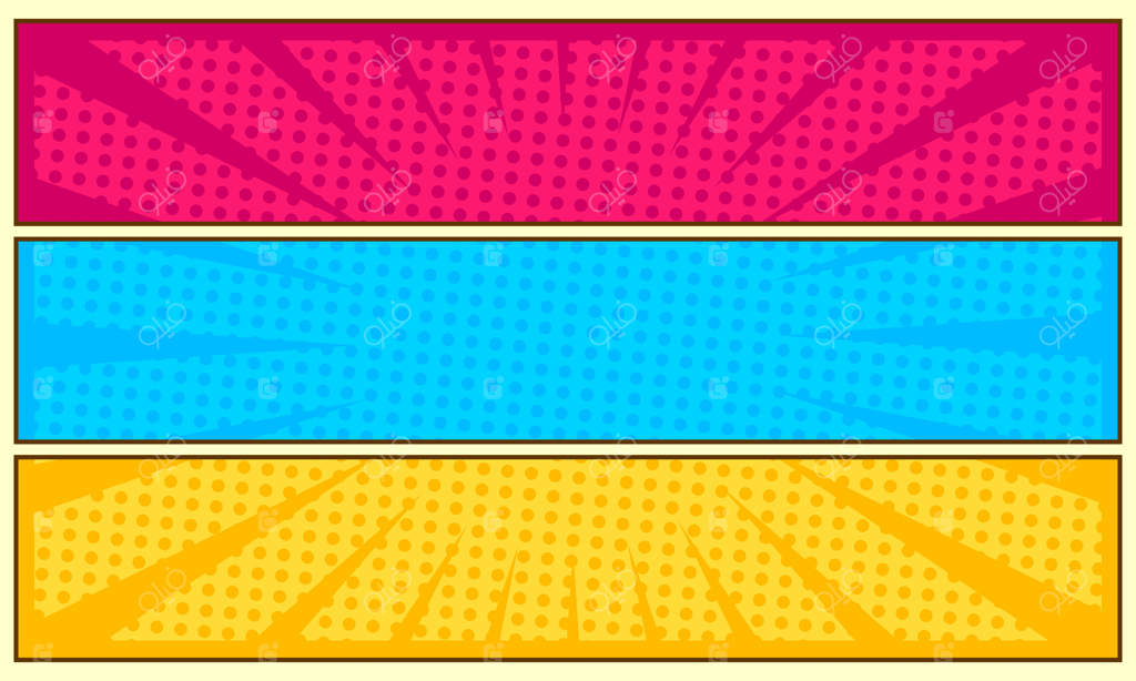 زمینه انتزاعی و رنگارنگ صفحه کمیک