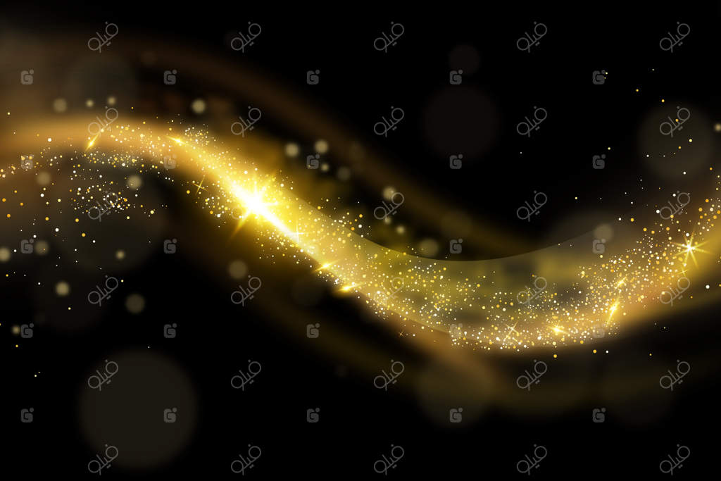 سبک پس‌زمینه موجی طلایی و درخشان