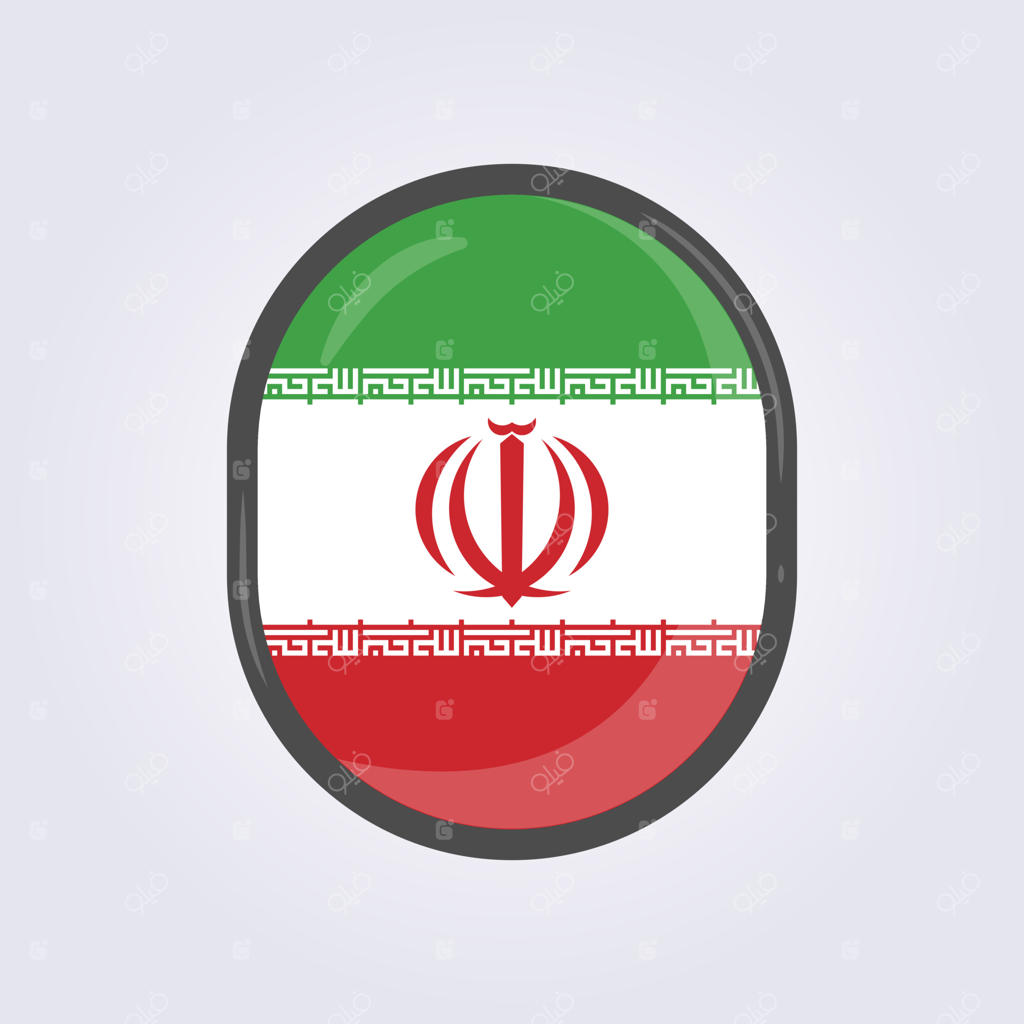 طراحی وکتور نشان با نماد پرچم درخشان ایران