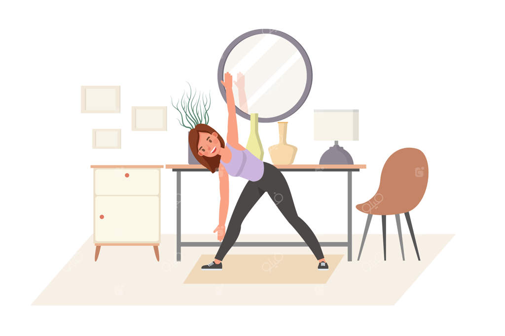 تمرینات خانگی برای دختران: یوگا و تناسب اندام، راهی به سوی زندگی سالم.