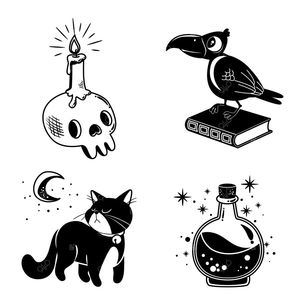 مجموعه‌ای از عناصر مرموز دست‌کشیده‌ تخت