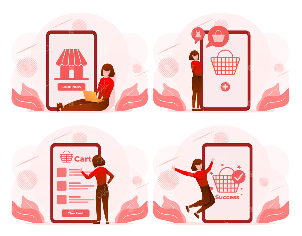 فرایند خرید و پرداخت آنلاین با کامپیوتر، گوشی هوشمند و تبلت