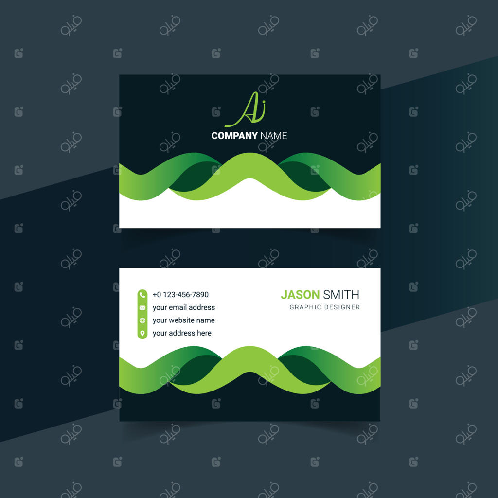 طراحی وکتور کارت ویزیت مدرن و خلاقانه و قالب کارت ویزیت شرکتی