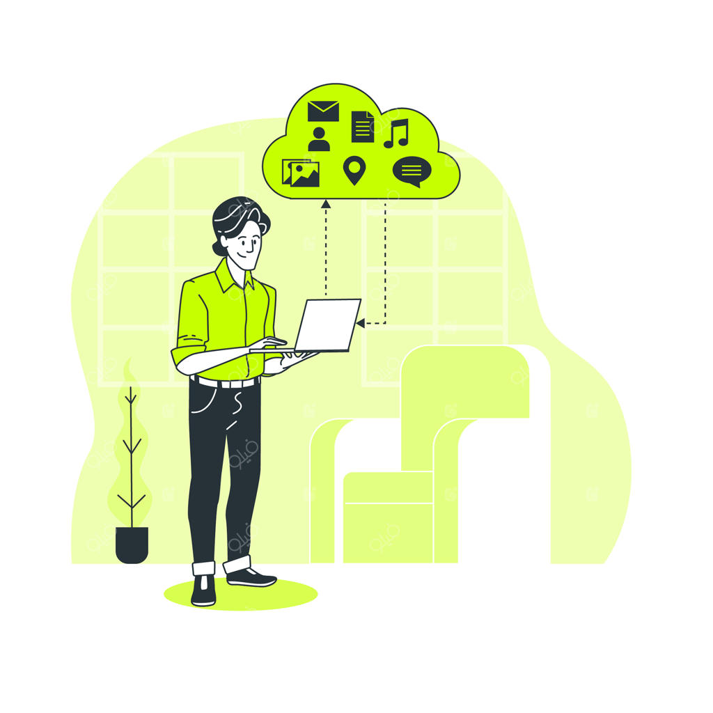 تصویرسازی مفهوم میزبانی ابری