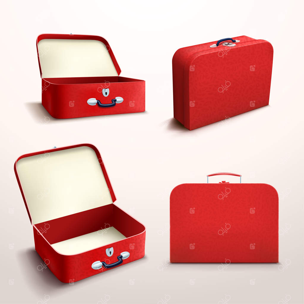 کیس قرمز روی سفید