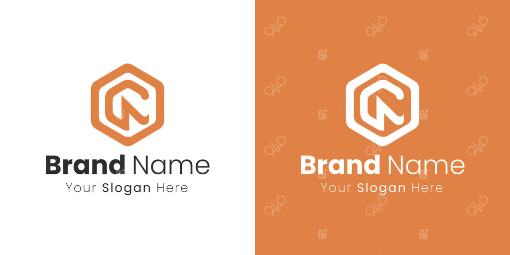 طراحی لوگوی مدرن شش‌ضلعی با استفاده از حرف انتزاعی برای هویت برند شرکتی