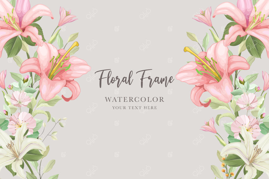 طرح تاج گل و پس‌زمینه طرح گل سوسن