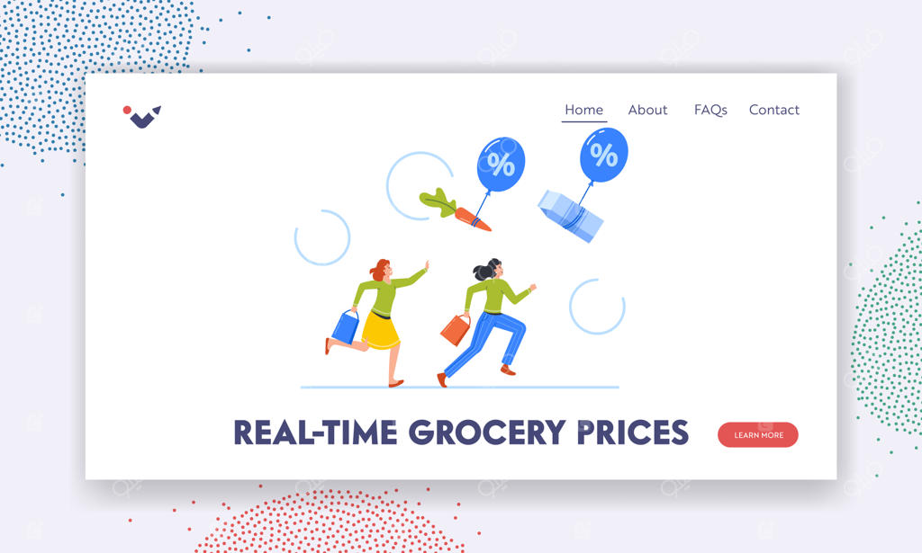 قالب صفحه فرود قیمت‌های لحظه‌ای مواد غذایی: بحران افزایش قیمت و تورم اقتصادی