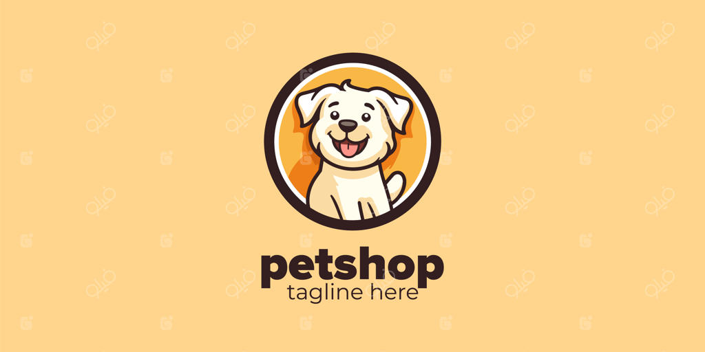 آغوش گرمی به دوستان پشمالو: شاهکاری از طراحی لوگوی پت به سبک وکتور تخت