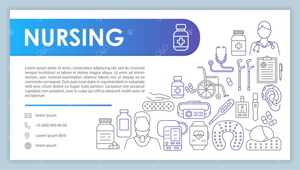 قالب بنر وب مراقبت از سالمندان و کارت ویزیت. صفحه تماس خانه سالمندان با نمادهای خطی تلفن و ایمیل. ارائه پشتیبانی پزشکی برای افراد ناتوان، ایده طراحی صفحه وب. طرح گرافیکی چاپ برای کسب و کار.