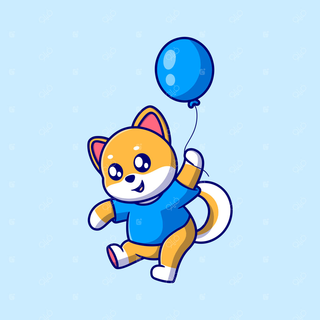 ایکن کارتونی سگ بامزه و شاد - تصویرسازی وکتور رایگان