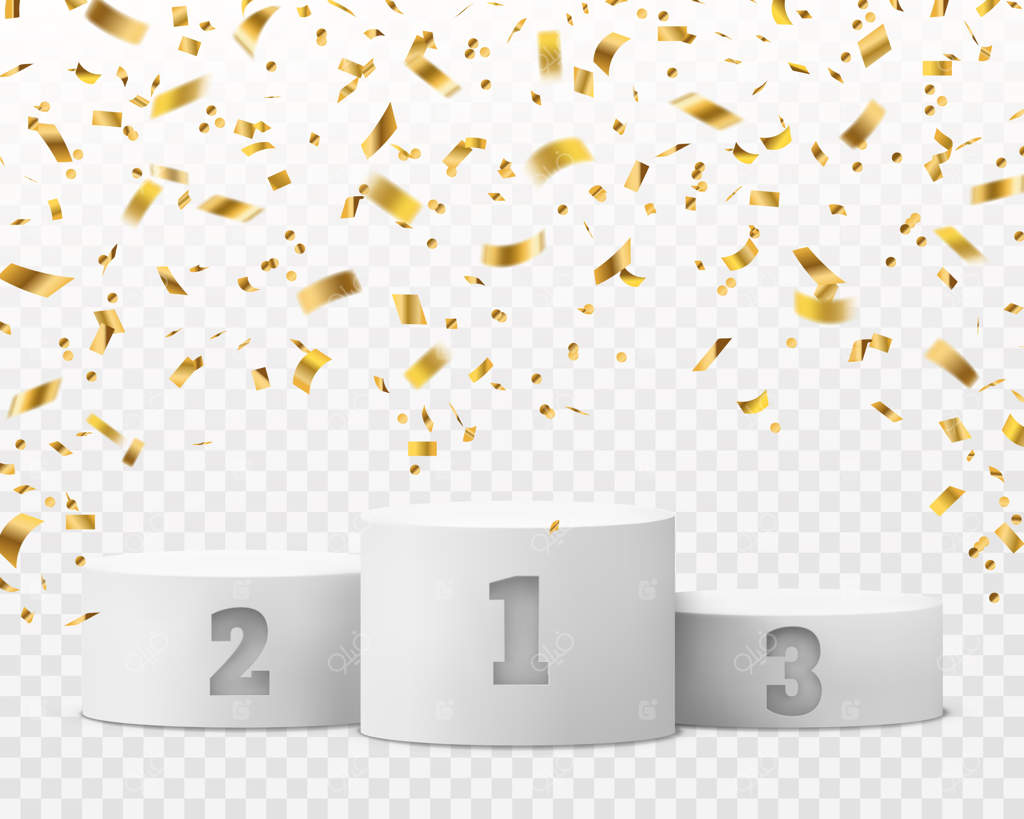 جشن اعلام جوایز روی سکو با جلوه نورانی