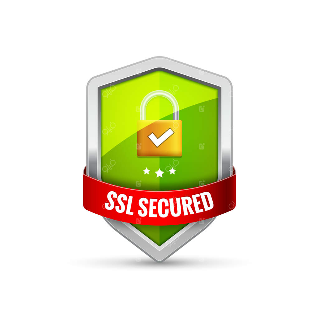 آیکون محافظت از SSL. نماد امنیت و حفاظت SSL.