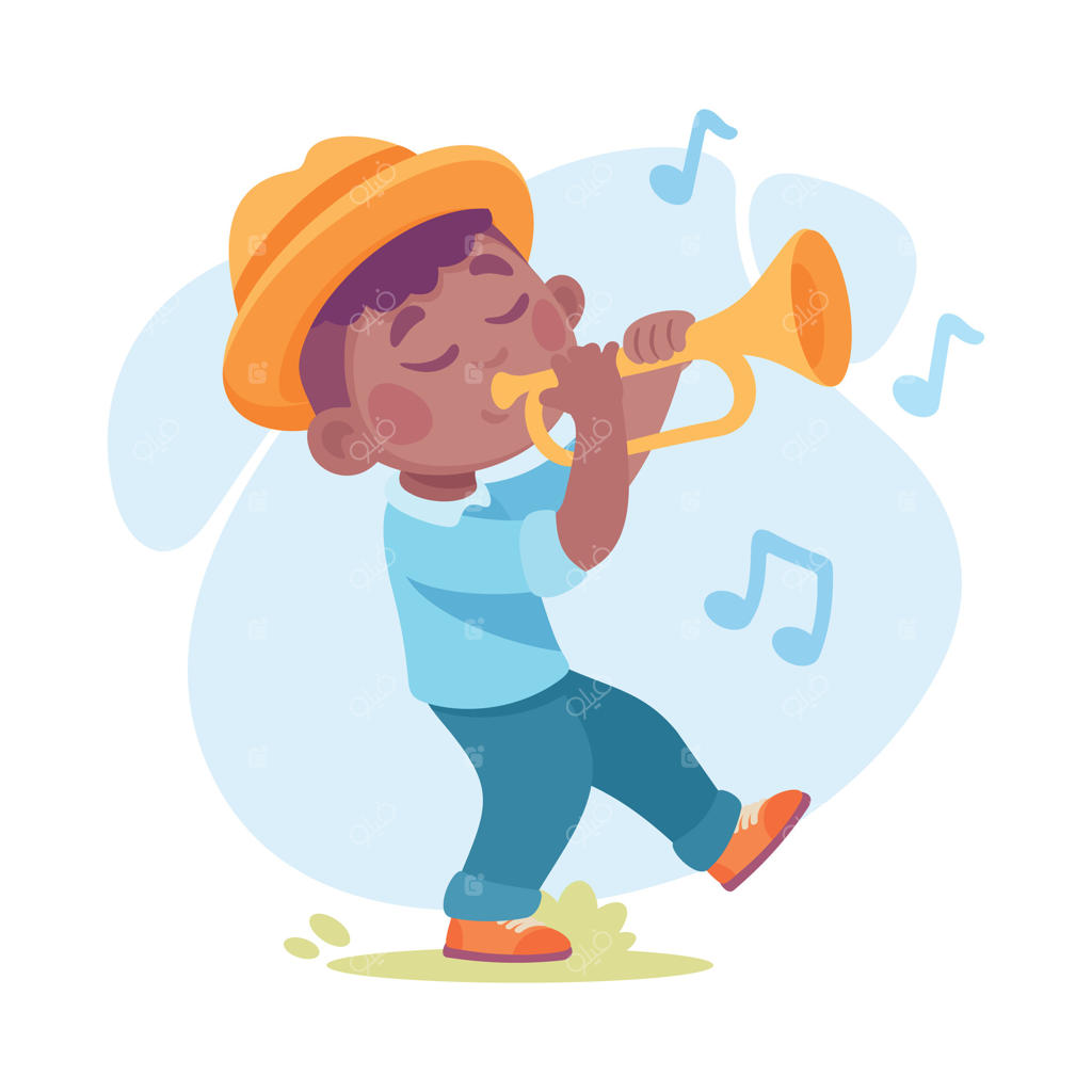 کودک نوازنده در حال نواختن ساکسیفون. هنرمند نوجوانی که ساکسیفون می‌نوازد. اجرا، استعداد و نمایش کنسرت تفریحی.