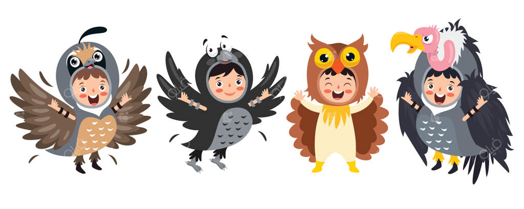 کودکان بامزه با لباس‌های حیوانات