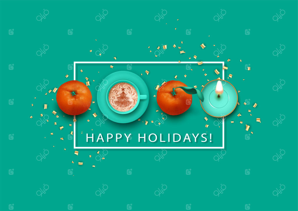 زمینه تعطیلات کریسمس و سال نو با سبک مینیمالیستی