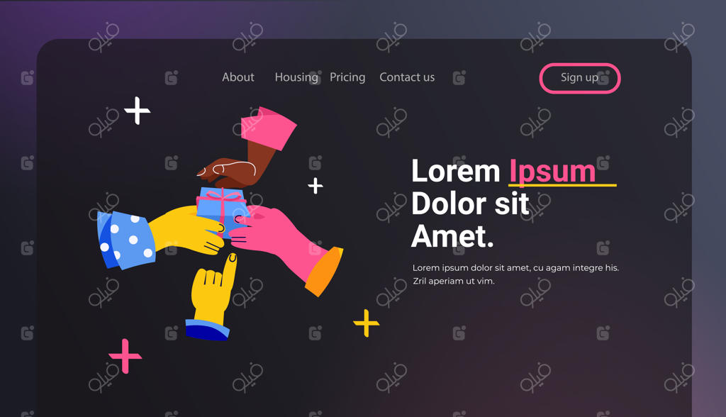 دست‌های نژادهای مختلف در حال هدیه دادن برای جشن روز جهانی زن