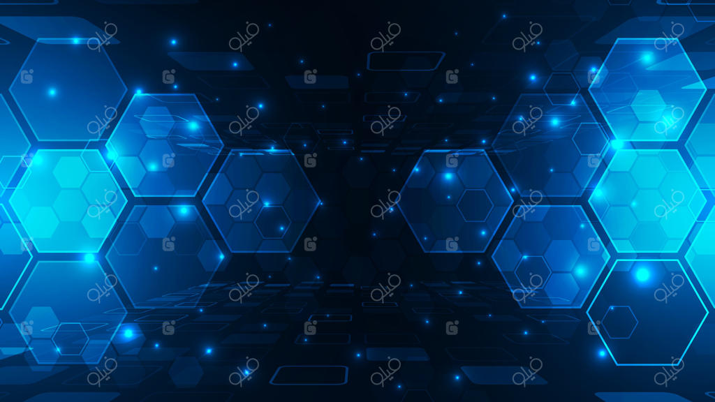 بررسی الگوهای شش‌ضلعی آبی انتزاعی در Design Pro Vector