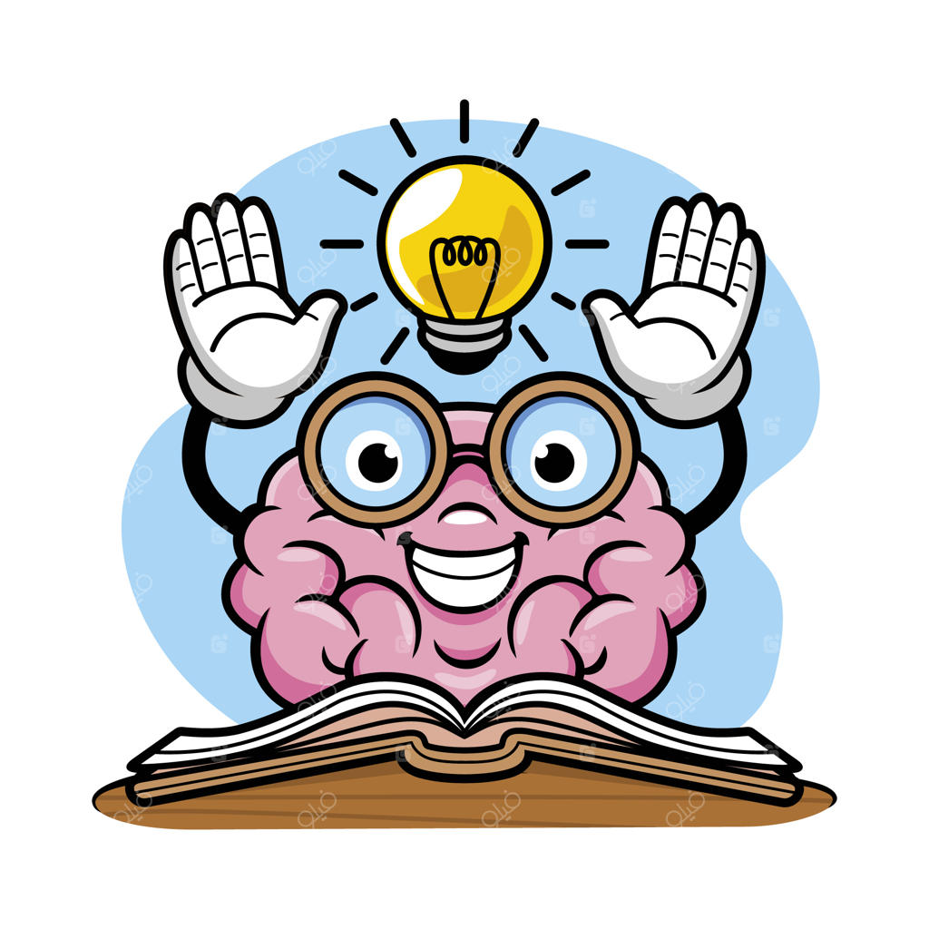 تصویرسازی کارتونی مغز با طرح دستی