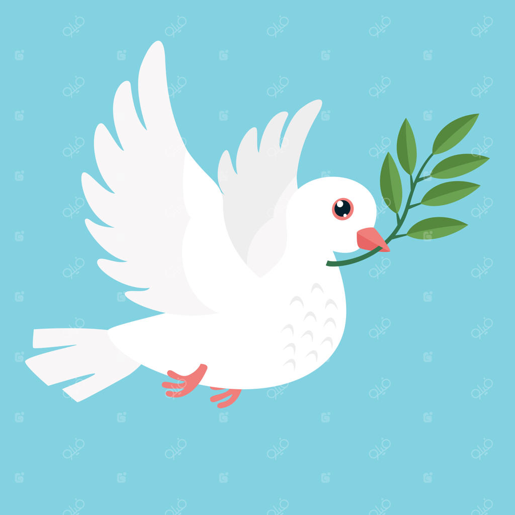 طراحی کارتونی یک کبوتر