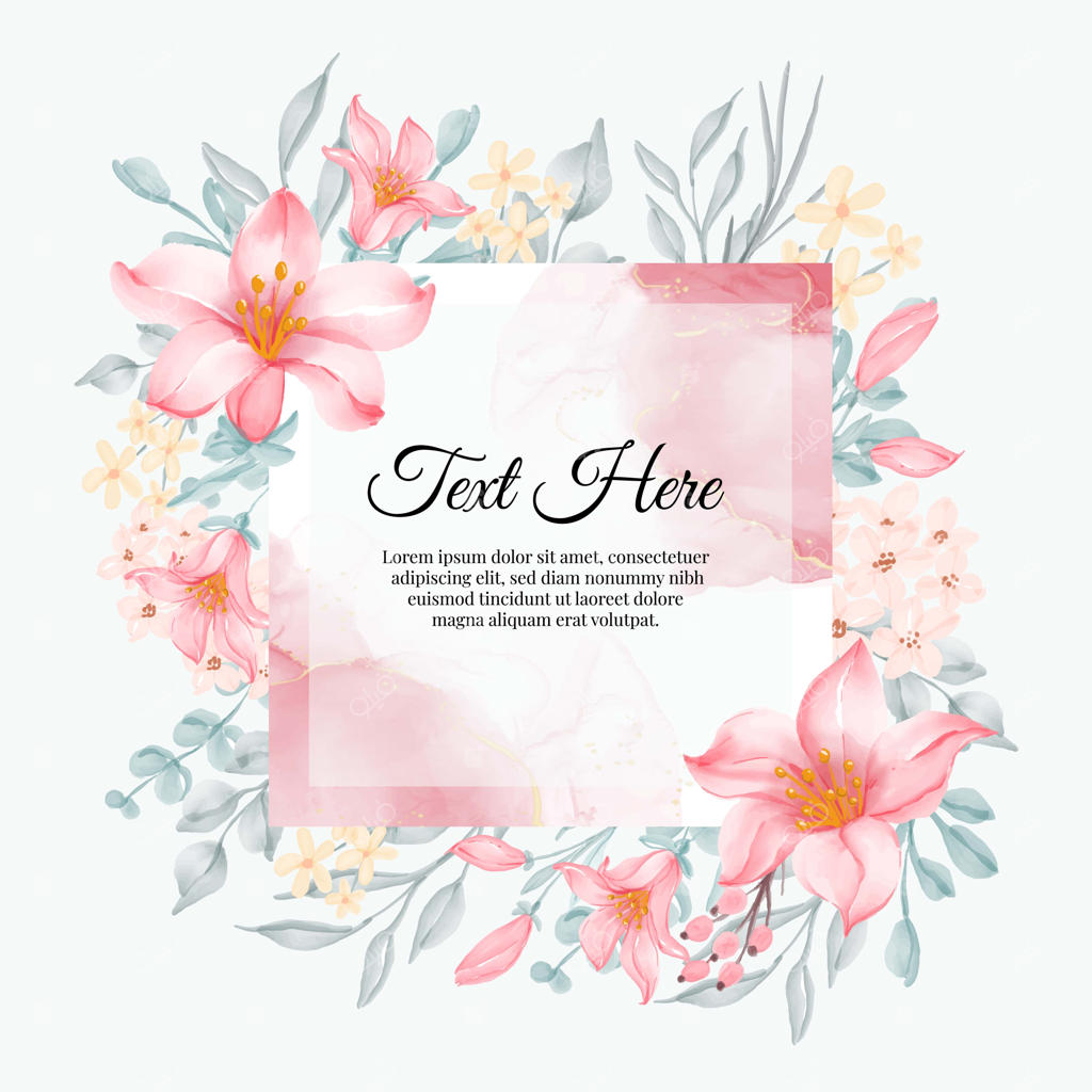 قاب زیبای گل‌دار با سوسن صورتی شیک