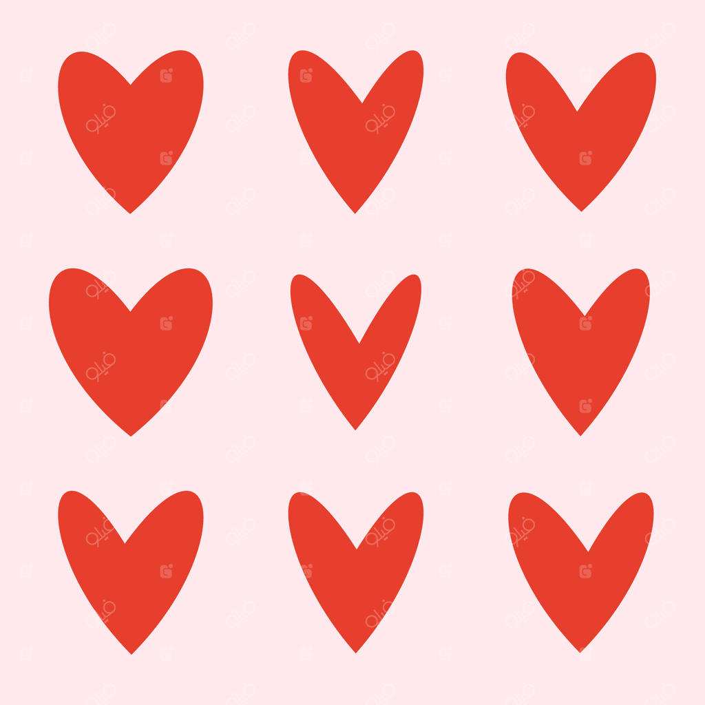 مجموعه آیکون‌های تصویرسازی‌شده قلب