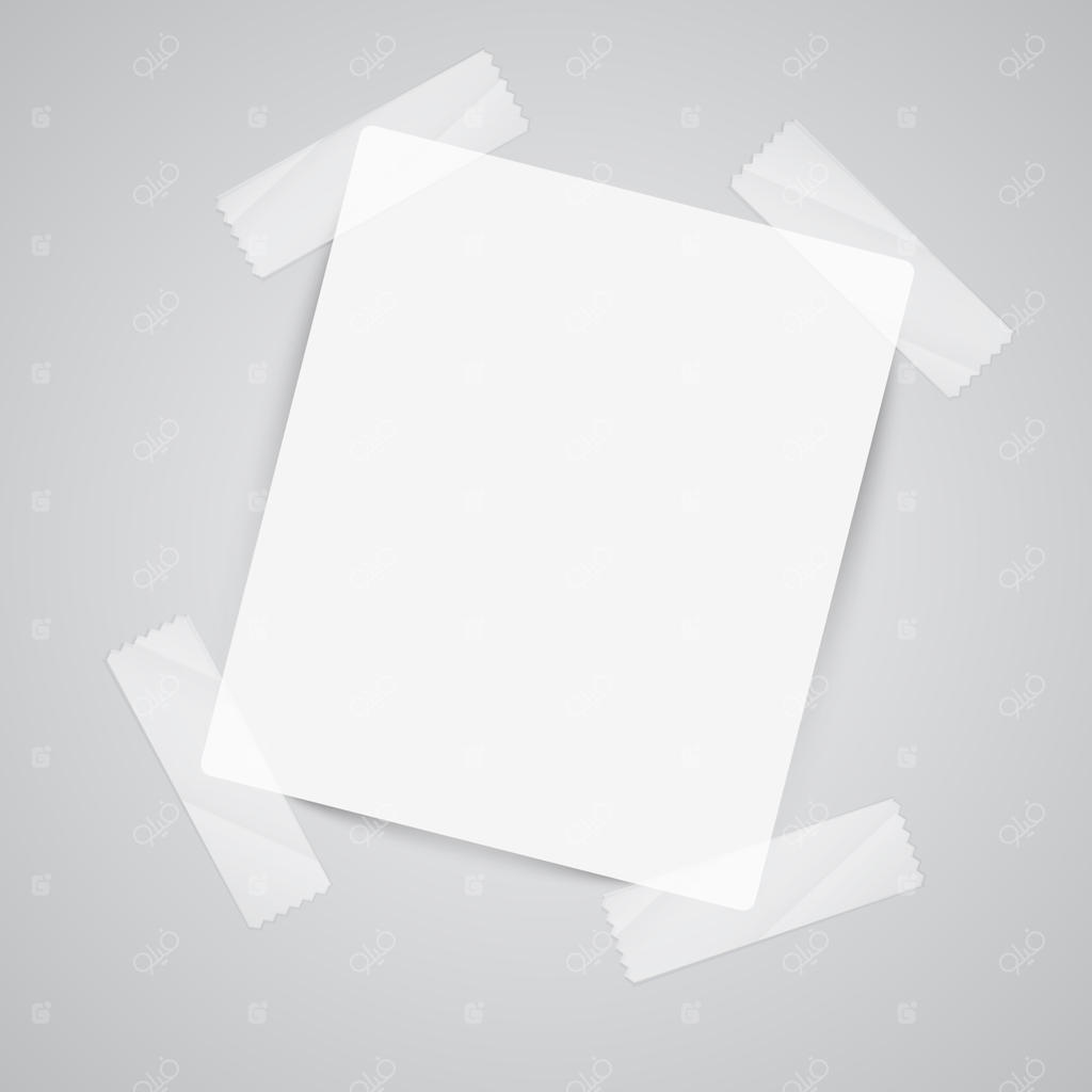 یادداشت‌های کاغذی با نوار چسب، وکتور