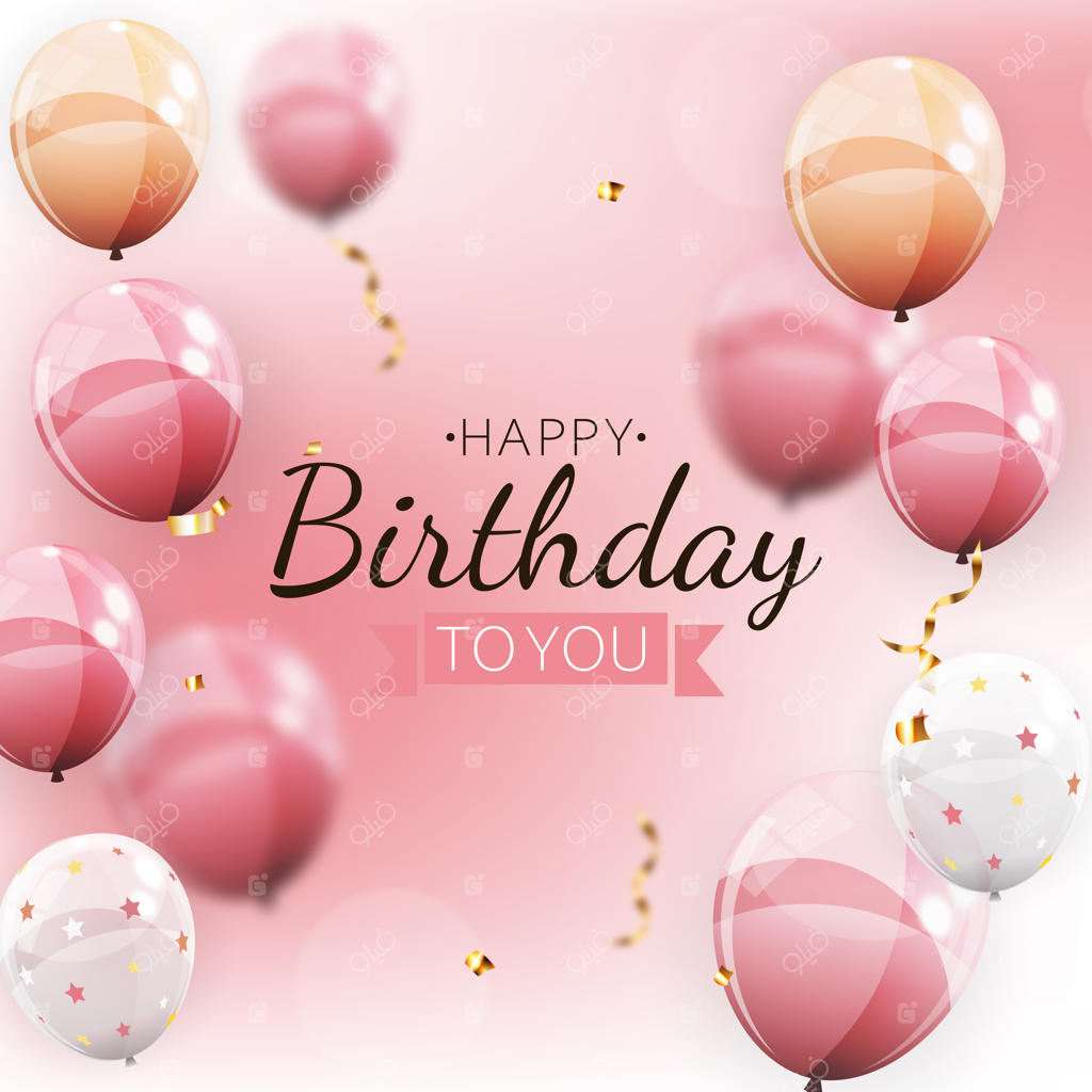 پس‌زمینه تولد مبارک با بادکنک‌ها