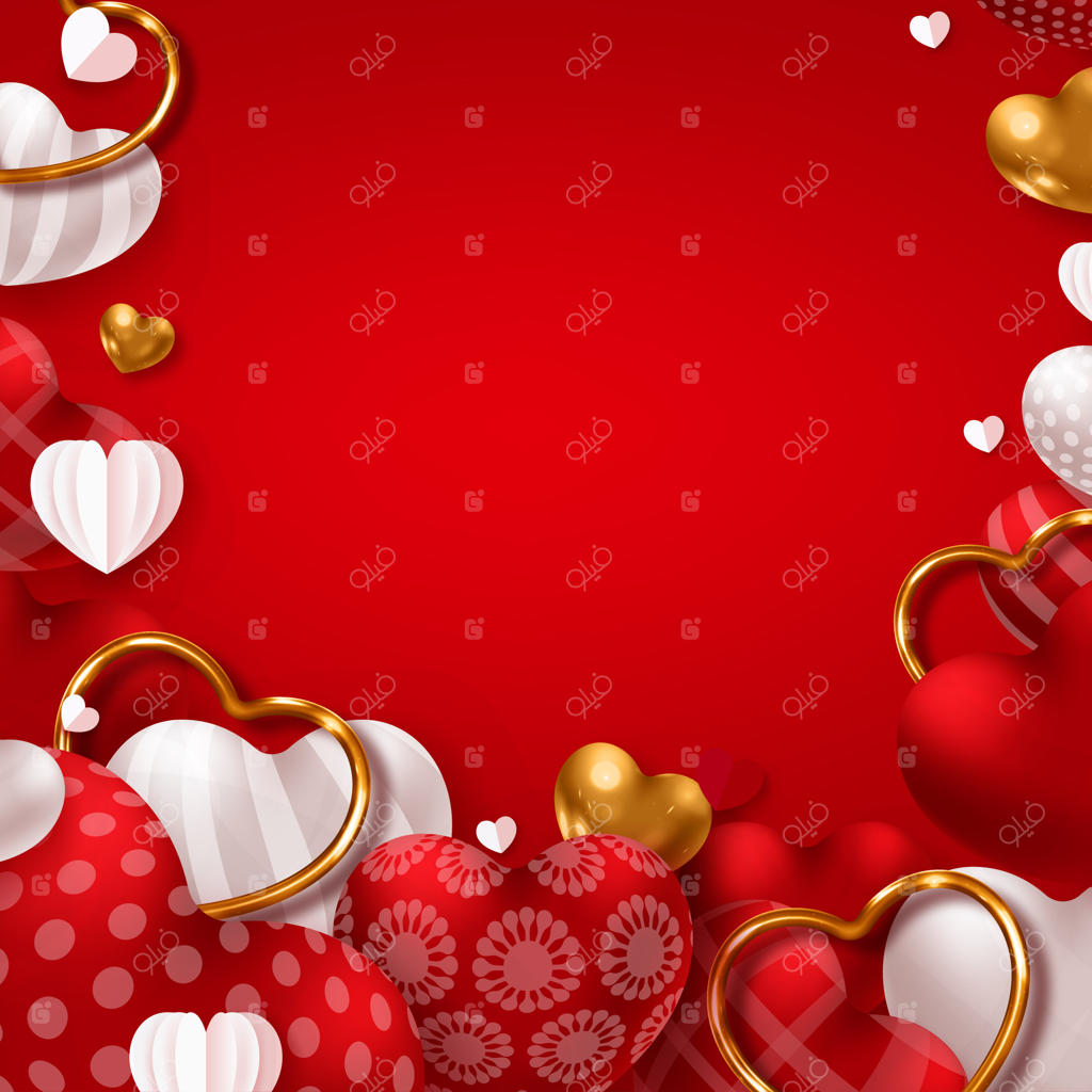 کارت تبریک ولنتاین با قلب بادکنکی