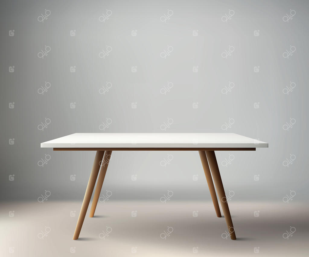 ماکت سه‌بعدی میز: قالبی برای ارائه اشیاء.