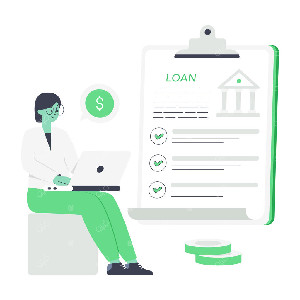 طراحی تصویرسازی تخت و مدرن با مفهوم وام